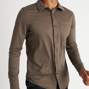 Kit & Ace Brown City Tech Classic Button-up
